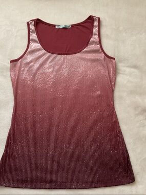 Maurices Rose-to-Wine Sequin Ombre Tank
